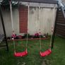 Double swing set with slide. Image 4