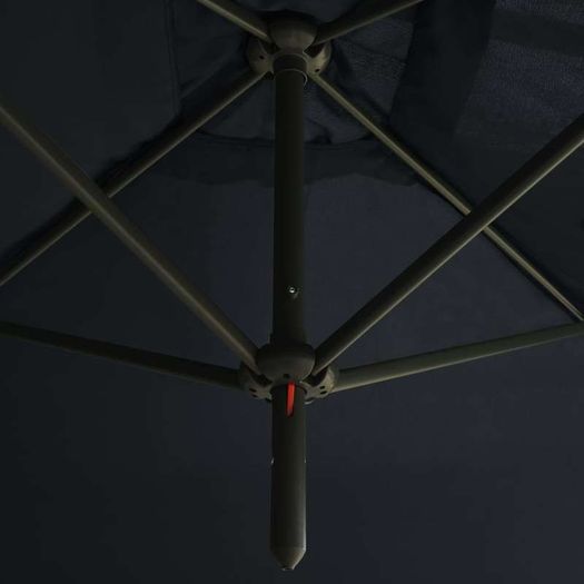 Double Parasol with Steel Pole Anthracite 600x300 cm