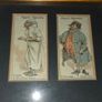 Set of 3 Framed Vintage Players John player Cards Dickens Characters by Kyd Image 3