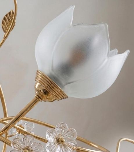 Elegant Vintage "Floristica" Brass Floor Lamp (Classic / Hollywood Regency Style)