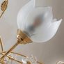 Elegant Vintage "Floristica" Brass Floor Lamp (Classic / Hollywood Regency Style) Image 2