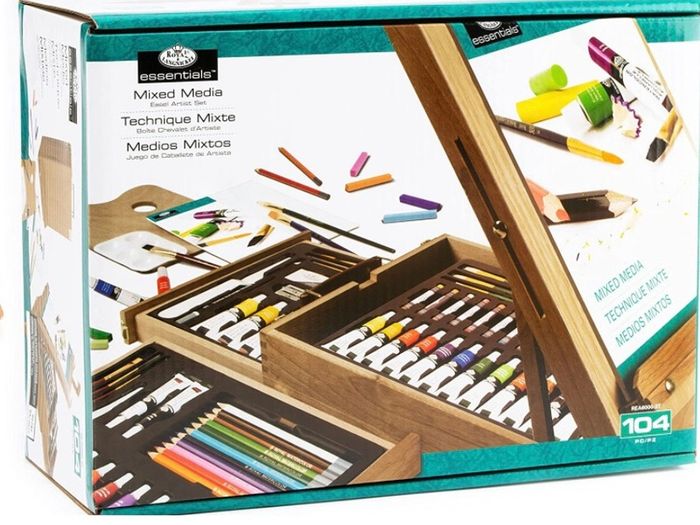 All Media Easel Artist Set 104 Piece (FREE POSTAGE)