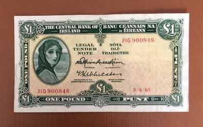 Irish One Pound Lavery Note