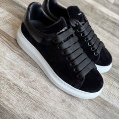 Black velvet oversized Alexander McQueens
