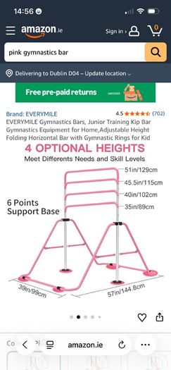 Pink Gymnastics Bar
