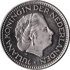 1G 1 Gulden - Juliana, Netherlands 1972
