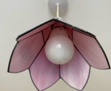Art Deco style pink petal lampshade