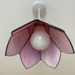 Art Deco style pink petal lampshade