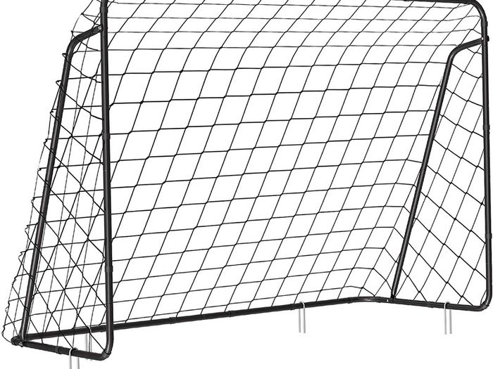 _Kids Football Goal Quick Assembly Garden Park Beach Iron Pipes PE Net