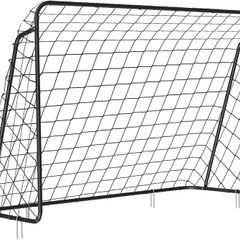 _Kids Football Goal Quick Assembly Garden Park Beach Iron Pipes PE Net