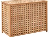 Laundry Bin 87.5x46x67 cm Solid Walnut Wood