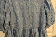 New Look blue peplum top BNWT
