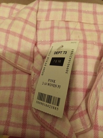 Pink sparkle girls pjs