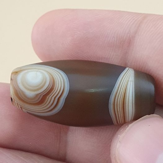 Vintage Yemeni Suliemani Natural Eye Agate Bead Amulet