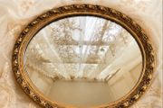 Vintage French Gilt Oval Mirror Made in France