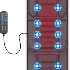 Full Body Massage Mat with Heat, Massage Pad with 5 Massage Modes & 3 Vibration Levels, Back Massagers for Back Pain Relief, Massage Mattress with Auto Shut Off, Gifts for Women