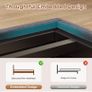King Size Bed Frame 150x200 with Storage Upholstered Bed Frame with LED Lights & Charging Station Upholstered Storage Headboard/Under Bed Storage Noise Free Image 3