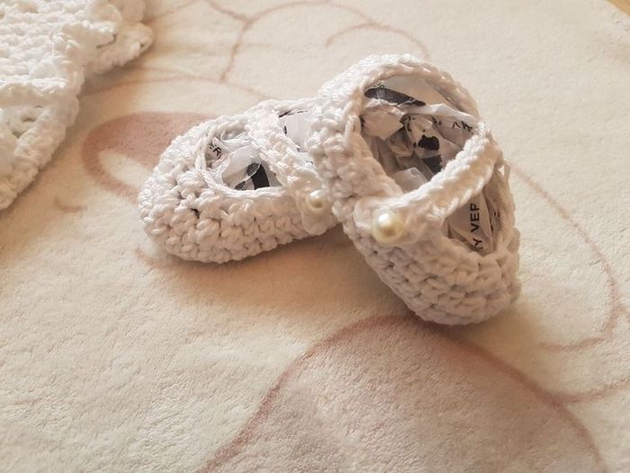 Handmade 100% cotton christening set 0-3 months