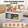 Farmhouse Coffee Table, Square Coffee Table with Open Storage Compartment Image 3