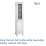 Roca Carmen Tall Matte White Reversible Display Cabinet Bathroom Image 2