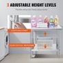 Stainless Steel Prep Table, 900x600x800 mm, 700 lbs Load Capacity, Heavy Duty Metal Worktable with 3 Adjustable Height Levels Image 6