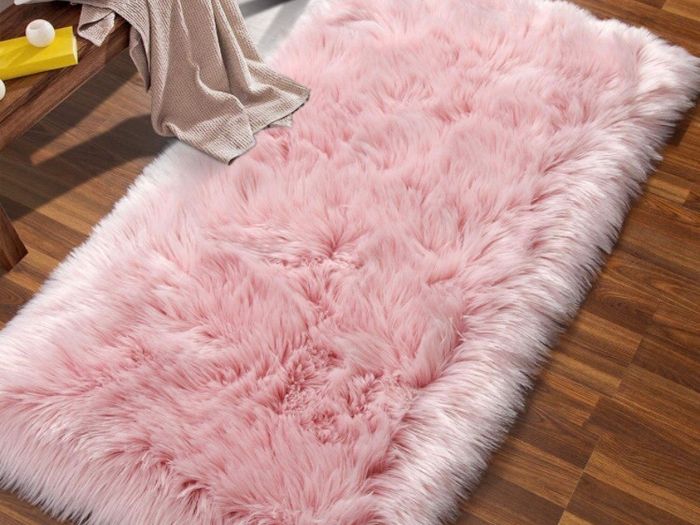 Sheepskin Rug,Fluffy Rug, Fluffy Area Small Rugs Shaggy Rugs for Bedroom Rug Fluffy Sofa Floor Carpet Home Decoration Gray Rugs