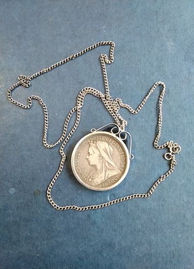 Victorian Silver Crown   Iin Holder