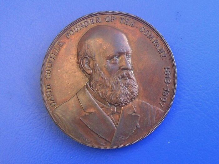 DALZELL STEEL (David Colville & Sons Ltd) - an antique 21 years long-service award medal in original presentation case (scarce)