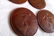 4 x 1920 Copper Pennies.