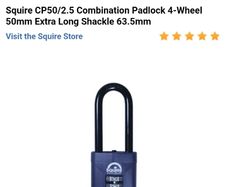 Squire combination padlock CP50