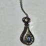 Silver Pendant with Blue Stone Image 3