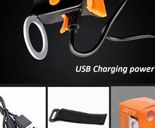 LED lighting  5 mode styles bike light
