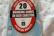 Crazy Coyote Games 20 Drinking Games on Beer Coasters set