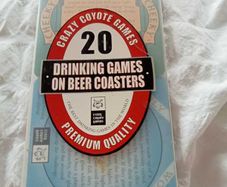 Crazy Coyote Games 20 Drinking Games on Beer Coasters set
