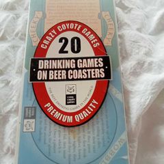 Crazy Coyote Games 20 Drinking Games on Beer Coasters set