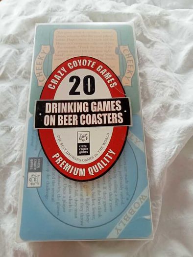 Crazy Coyote Games 20 Drinking Games on Beer Coasters set
