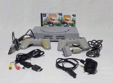 Sony PlayStation PSX PS1, Two Controllers, Cables, Game