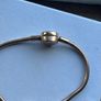 Pandora Moments Sparkling Crown O Snake Chain Bracelet with charm -used Image 6