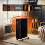 Oil Filled Radiator 2500W with Thermostat & 24h Timer  11 Fin Portable Electric Heater 3 Heat Settings, Overheat & Tip Over Protection, Quiet for Home, Office and Any Room Radiator on Wheels Image 9