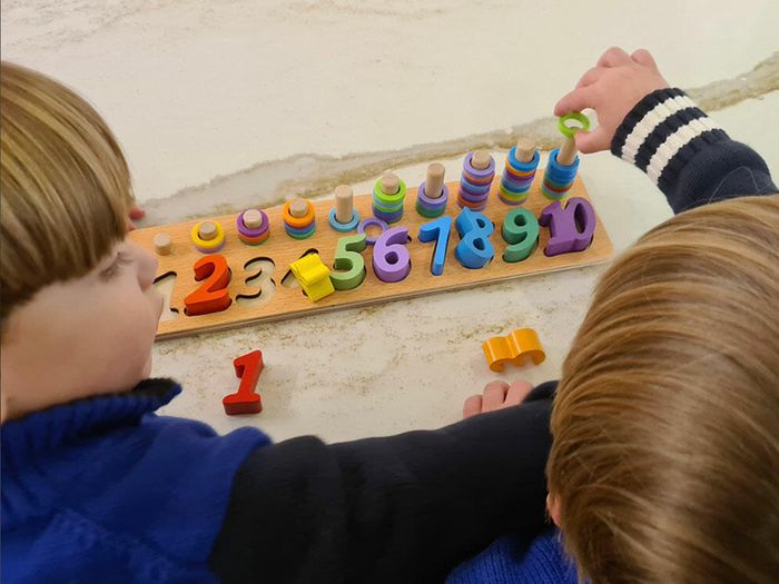 Jaques of London Wooden "Count & Stack" Montessori Educational Toy