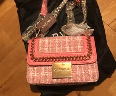 carvela handbag ladies pink small brand new