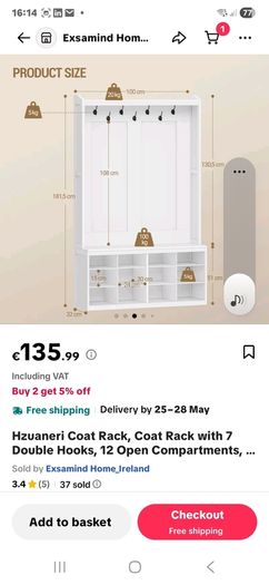 Coat & Shoe Rack