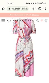 Oliver bonas print dress uk6