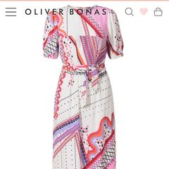 Oliver bonas print dress uk6