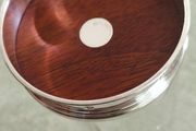 Wine Coaster 10.0 cm. Bottle Slider 925 Sterling Silver Feature English Hallmark