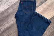 Levis 726 Flare jeans Size W24/L 30/ UK 6 High Rise in a gorgeous dark blue wash