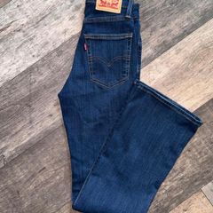 Levis 726 Flare jeans Size W24/L 30/ UK 6 High Rise in a gorgeous dark blue wash