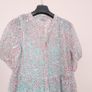 JD Williams Pastel Cyan Blue Floral Metallic Sparkly Tiered Midi Dress 14UK/42EU Image 8