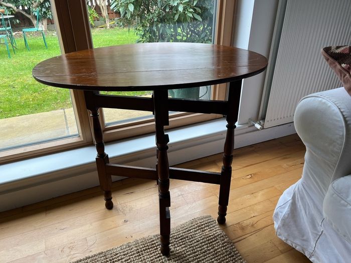 Antique Mahogany Oval Occasional Table Fold Up For Sale in Dundrum ...