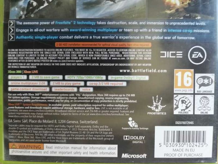 Battlefield 3 [2011] (Xbox 360 Game)